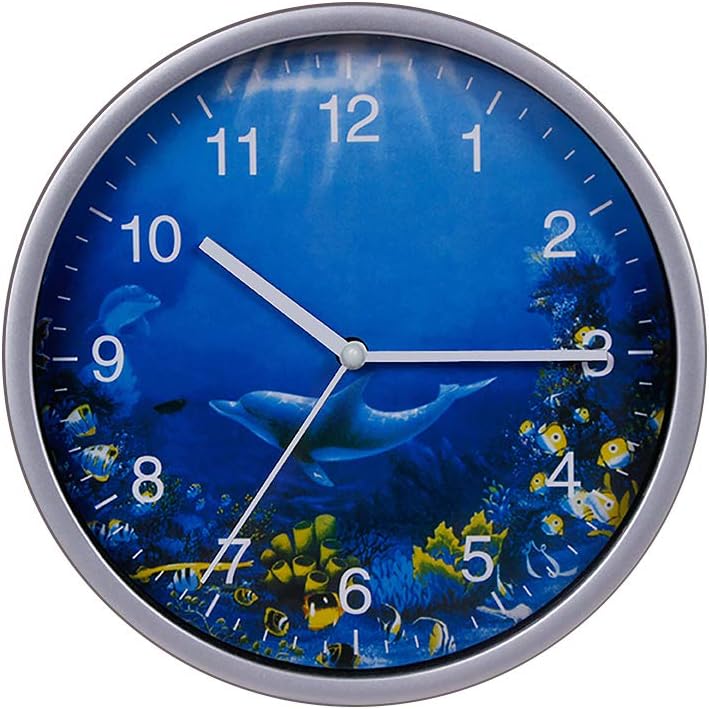 Reloj pared 8pulg silencioso sin tictac con pilas