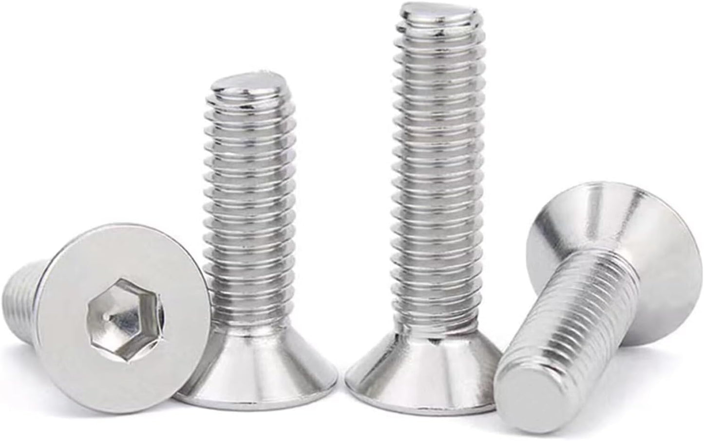 Tornillos M5-0.8 acero inox 304 con tuercas avellanadas DIN7991