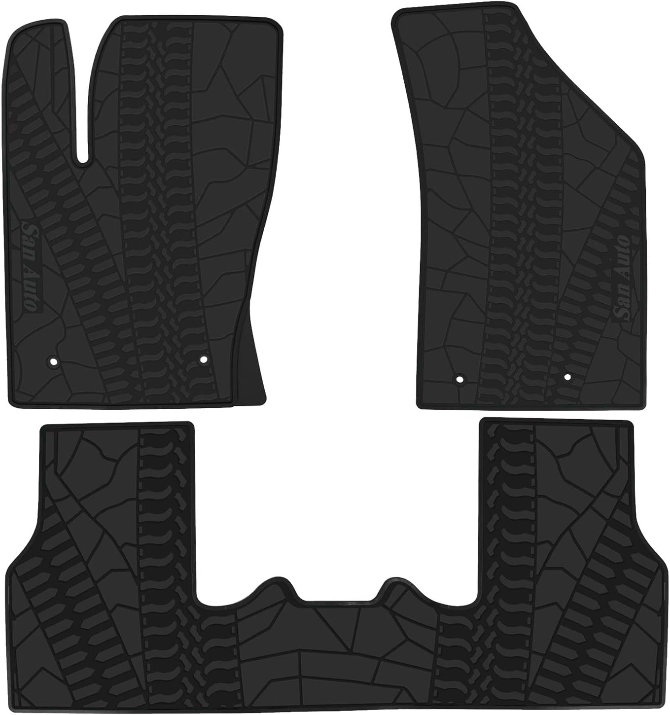 Alfombrilla piso Jeep Compass goma negra ajuste