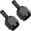 Adaptador hembra 5/16 púa aluminio negro 2 pzas