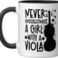 Taza Cerámica para Amante de la Viola Negro/Blanco