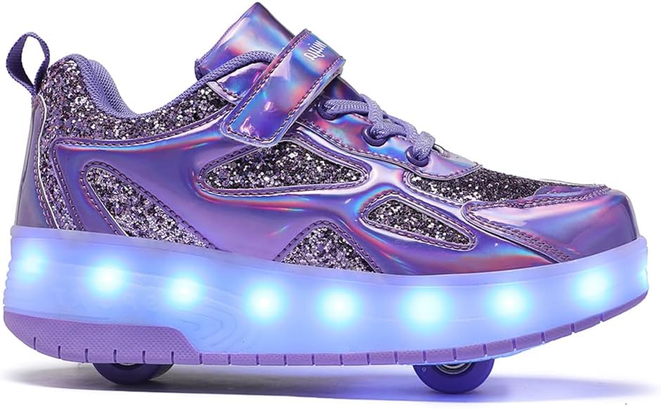 Zapatos para niños con ruedas LED recargables USB