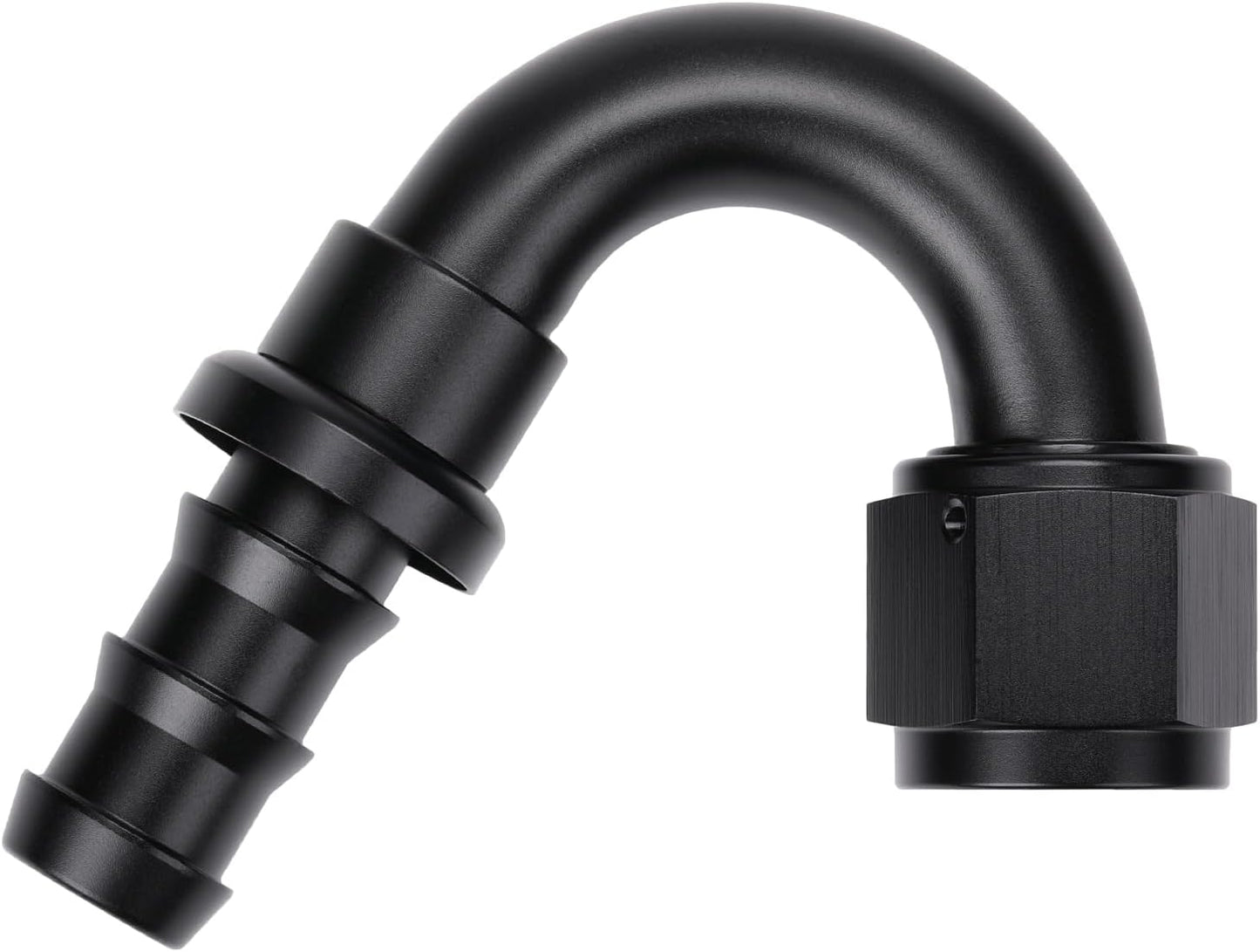 Adaptador manguera aluminio negro 150 grados