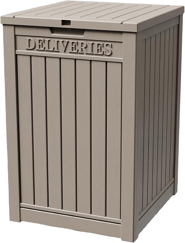 Caja entrega 50gal exterior con cerradura impermeable caqui