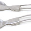 Cuchara y tenedor plegables acero inox camping