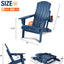 Silla Adirondack Plegable Plástico HDPE con Soporte Tazas