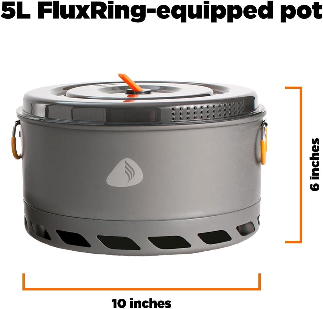 Olla FluxRing 5L Jetboil con tapa para campamento