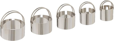 Set 5 Cortadores Galletas Acero Inox Redondos