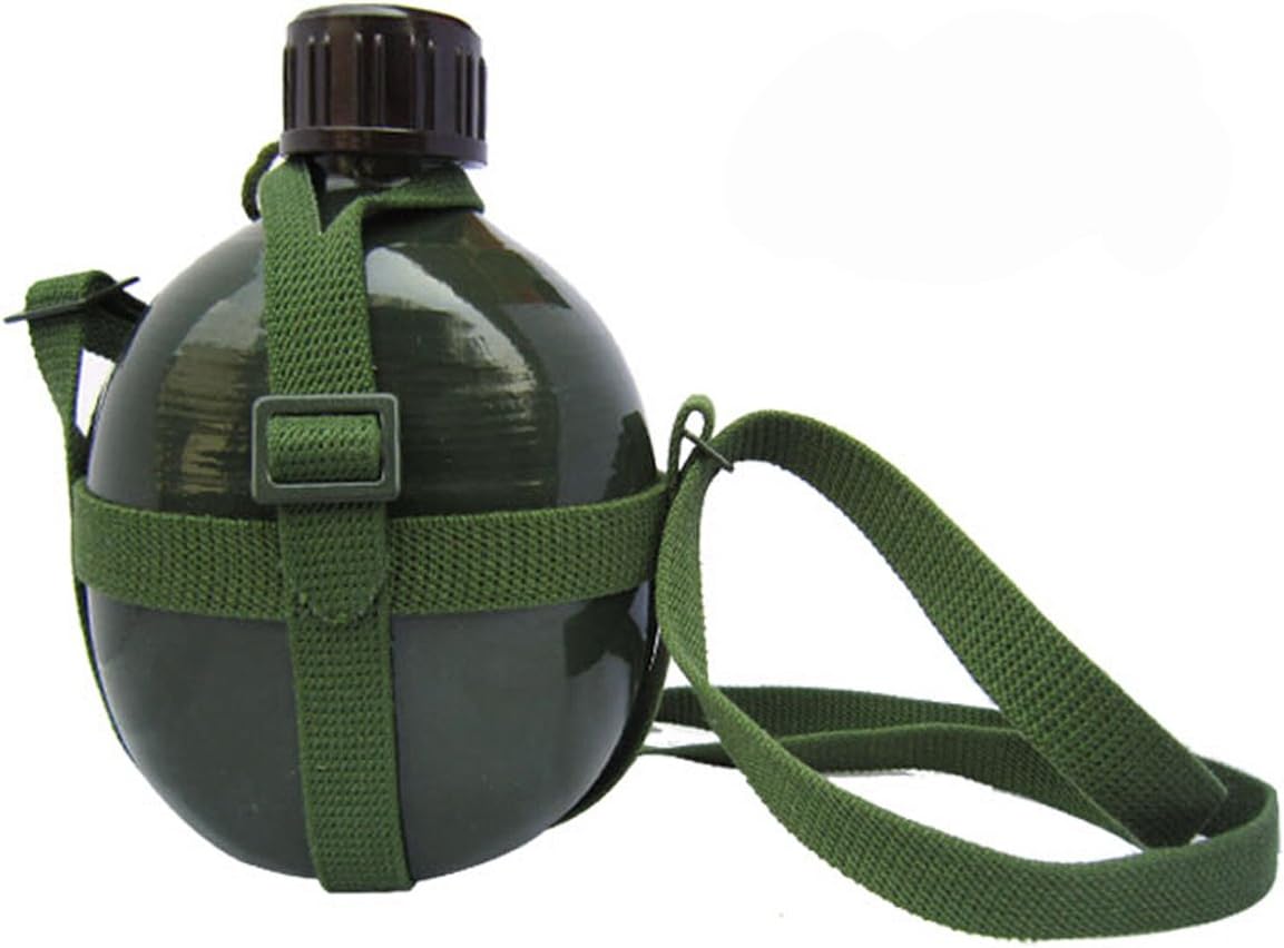 Botella agua al aire libre 1.2l aluminio cinturón reforzado