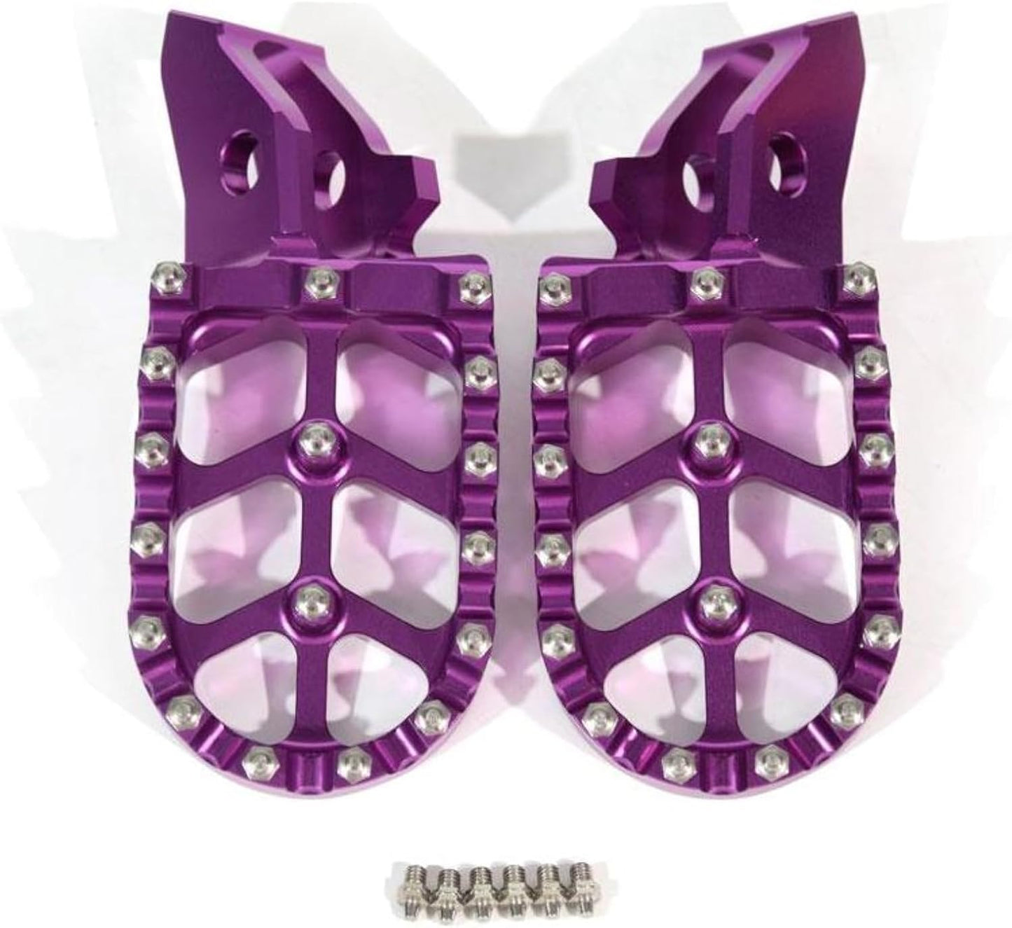 Estriberas aluminio 7075 para Sur Ron morado