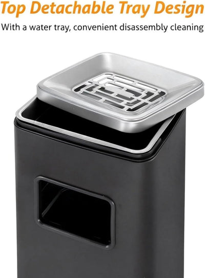 Cubo basura exterior 4gal acero inox con tapa