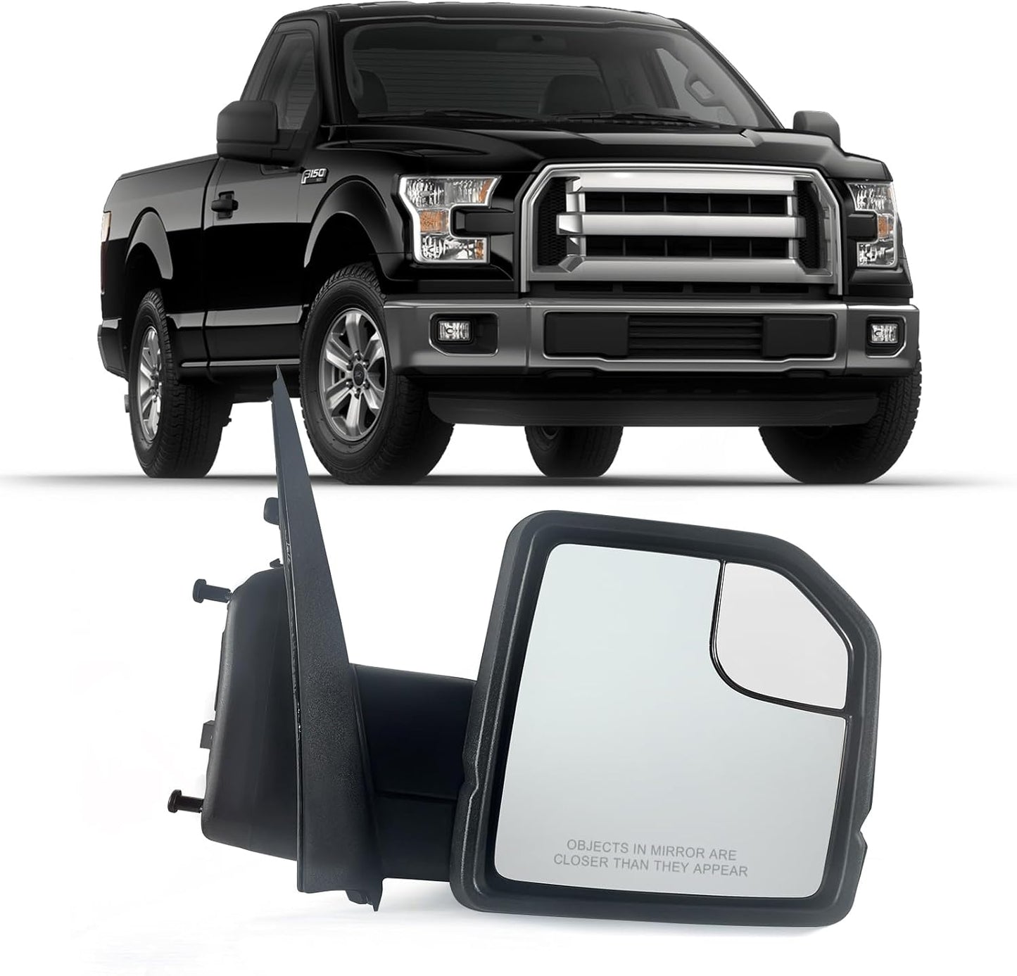 Espejo lateral derecho Ford F150 15-20 eléctrico 3 pines