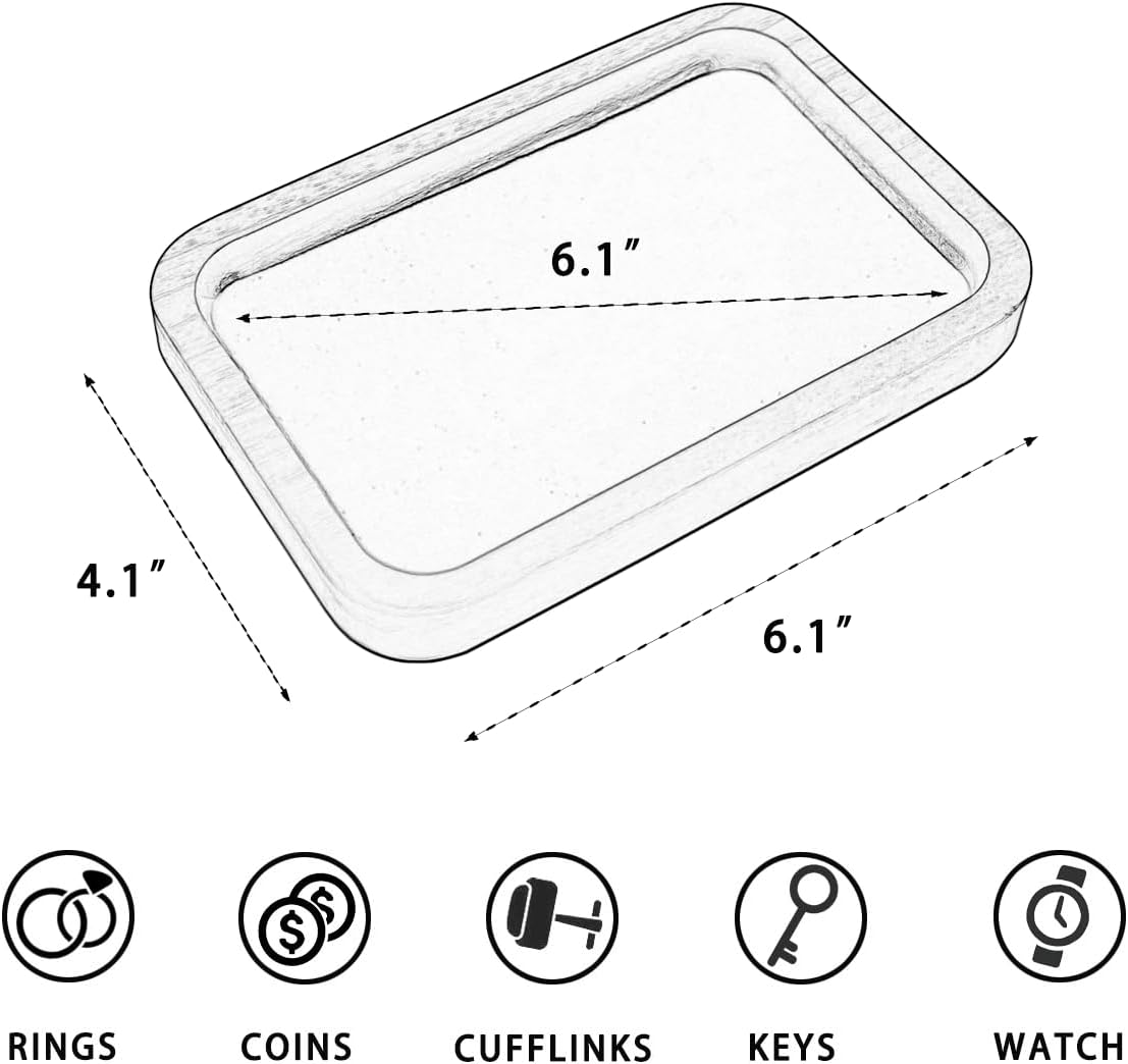 Bandeja madera nogal 6.1" para exhibir joyas