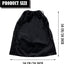 Bolsa para casco motocicleta con cordón tela velvete negro