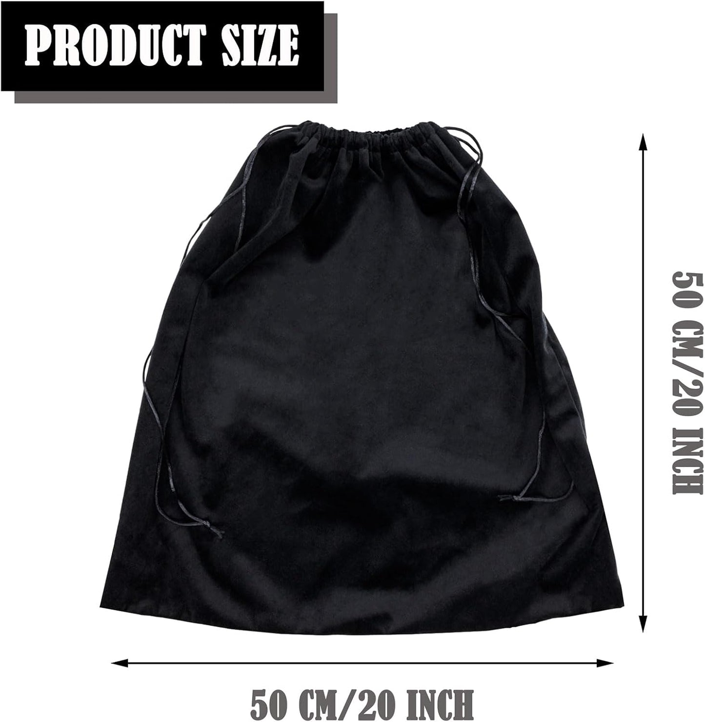 Bolsa para casco motocicleta con cordón tela velvete negro