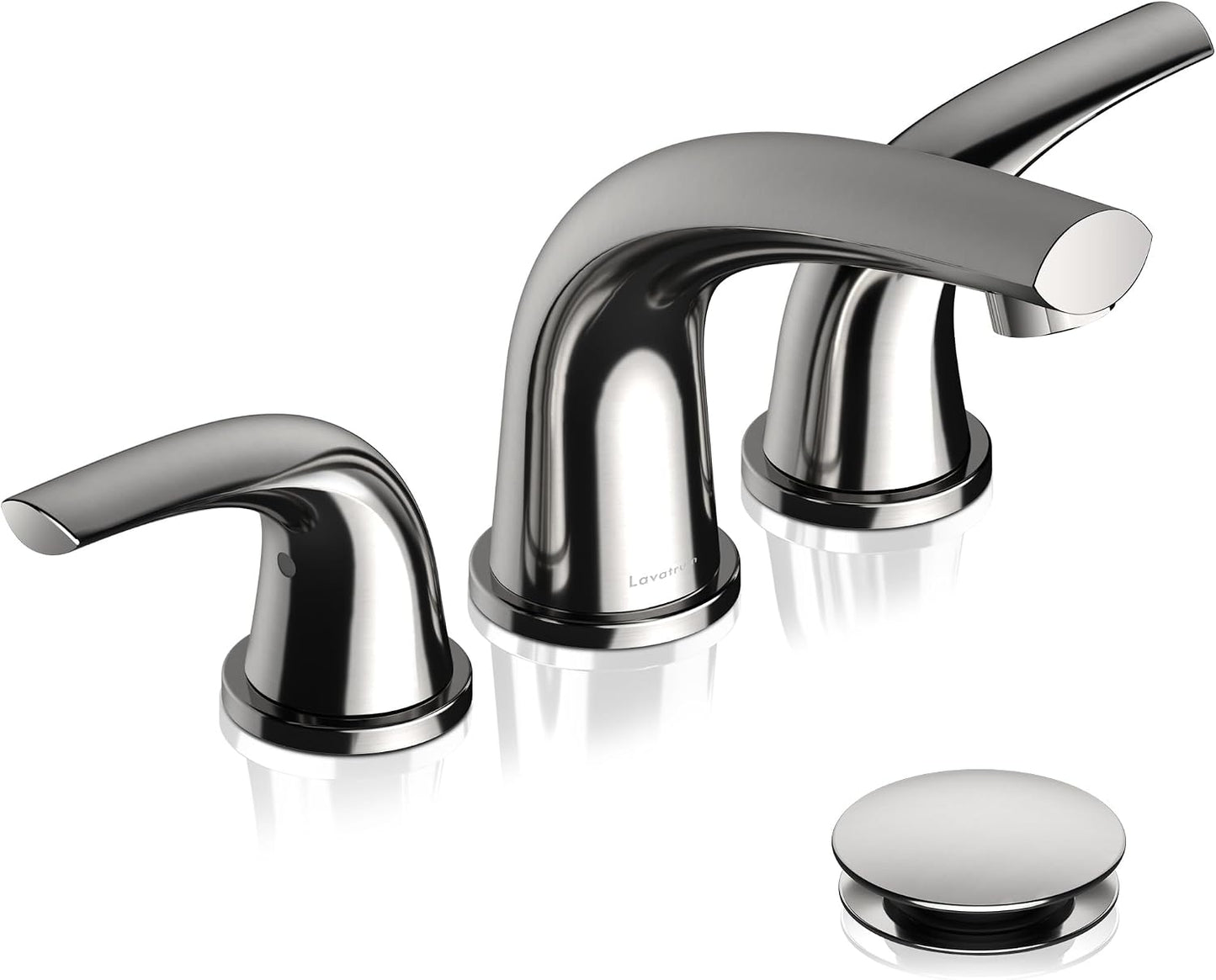 Grifo baño níquel cepillado 8pulg drenaje desplegable