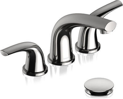 Grifo baño níquel cepillado 8pulg drenaje desplegable