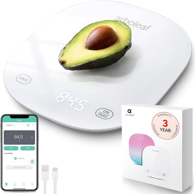 Báscula cocina digital 22lb con app nutricional recargable USB
