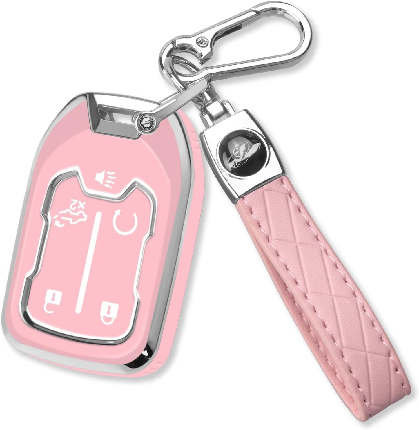Funda TPU llavero GMC Acadia 5-Botones Rosa