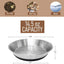 2 Pzas Cuencos Acero Inox para Gatos con Base Antiderrap