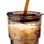 Vaso de vidrio con popote y tapa para café helado, té helado y agua