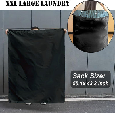 Bolsa lavandería 55x43" asa silicona tela Oxford negro