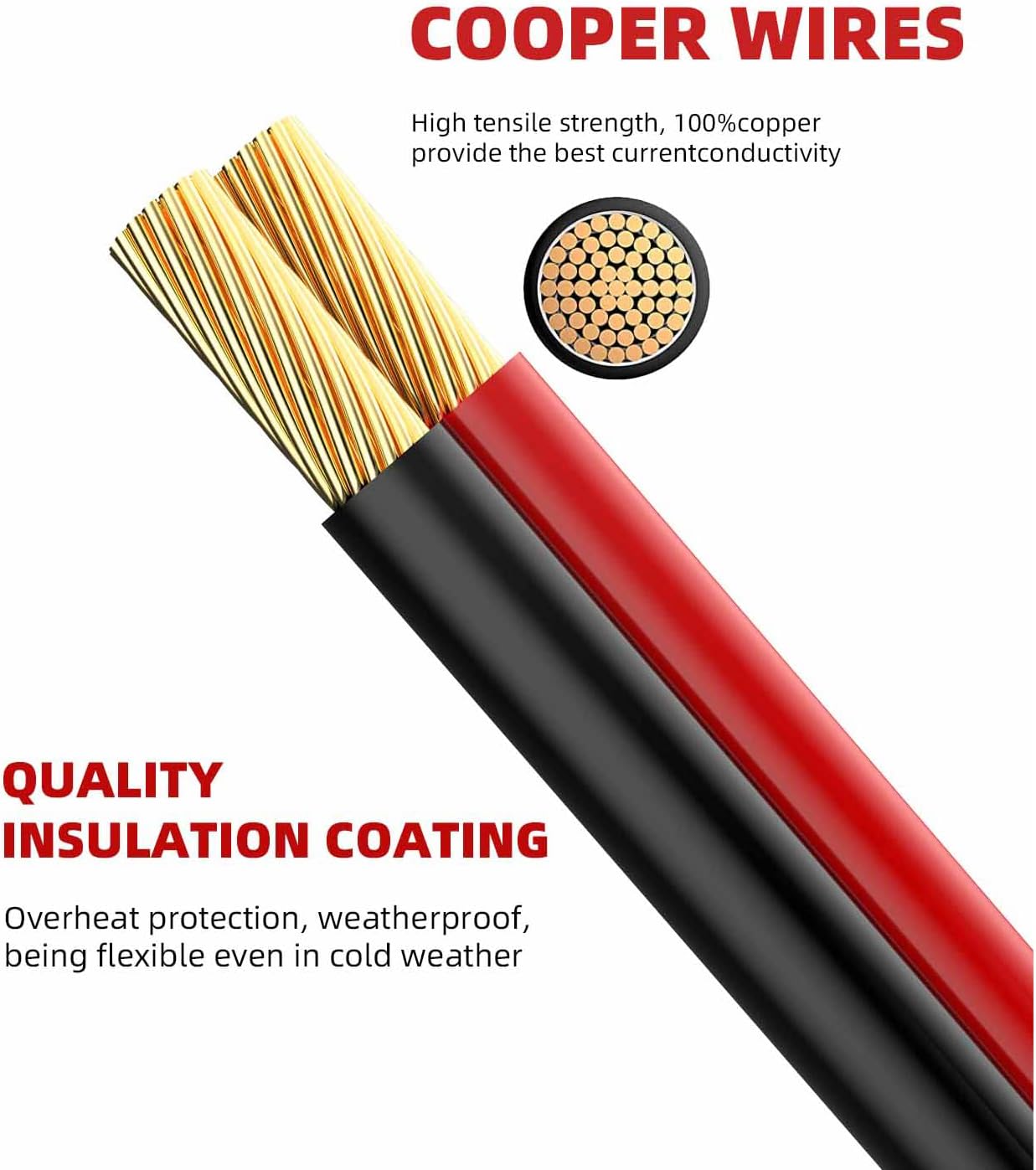 Cable extensión SAE 16AWG 10pies con adaptador inverso