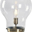 Lámpara mesa Edison acabado latón antiguo 18"
