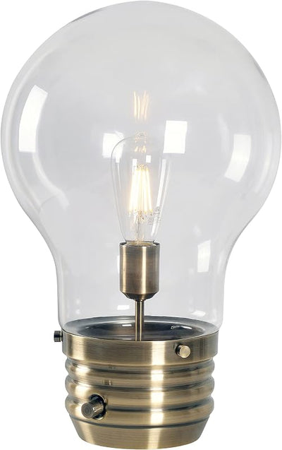 Lámpara mesa Edison acabado latón antiguo 18"