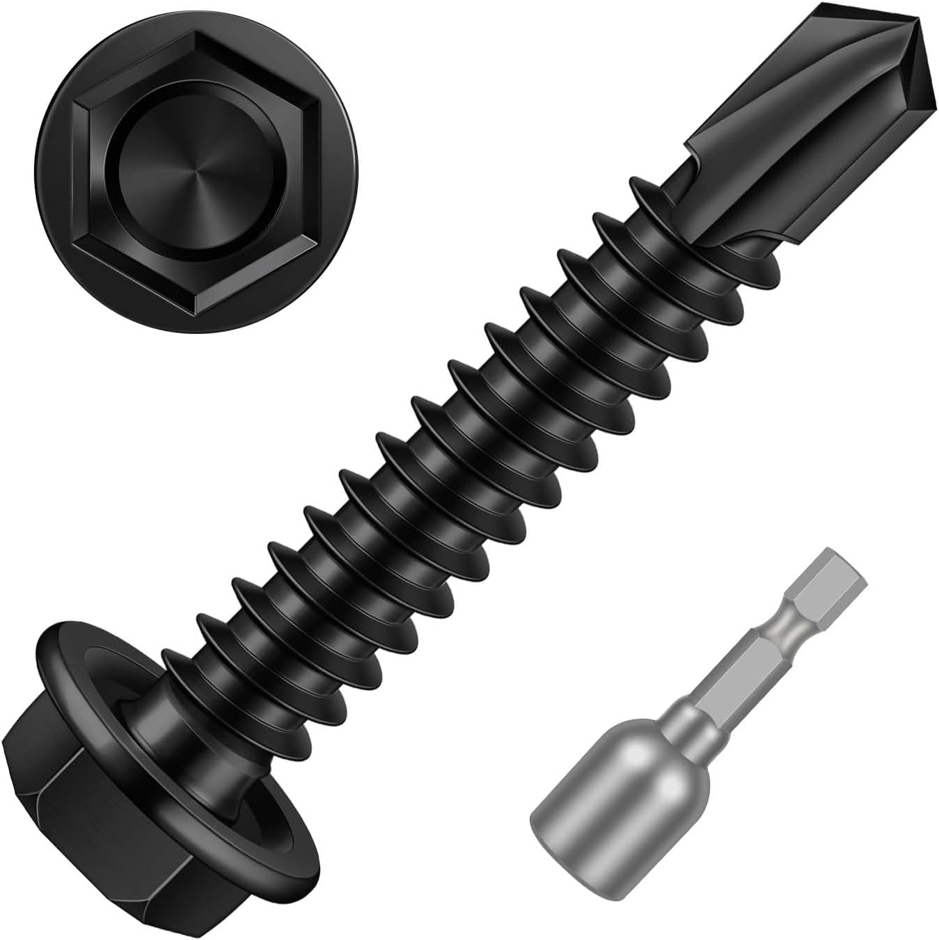 Chapa autoperforante acero inox 410 oxido negro 50 pzas