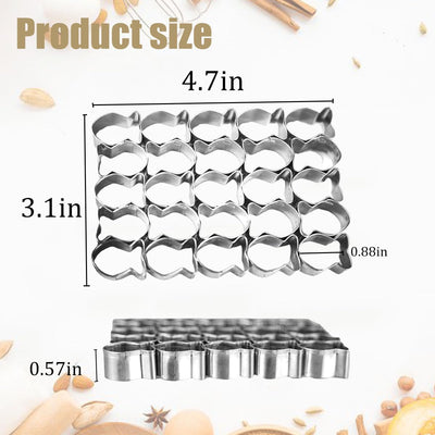 Cortador galletas pescado acero inox 25 cavidades