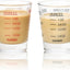 Set 2 Vasos Medidores Vidrio Resistente para Café y Cócteles