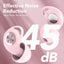 Tapones para dormir con cancelación de ruido 45db rosa