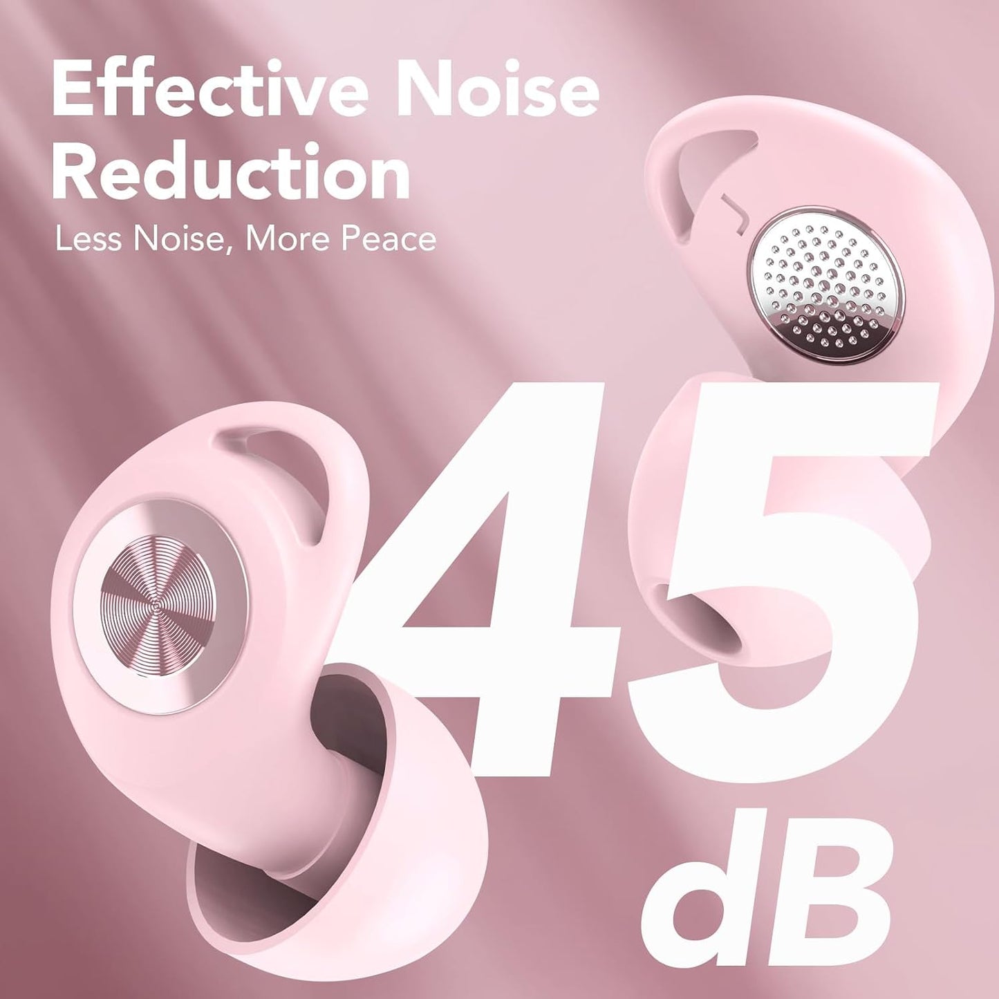 Tapones para dormir con cancelación de ruido 45db rosa