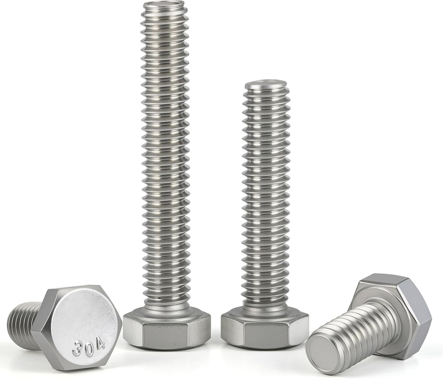 20 Pzas Tornillos Hex 1/4-20 x 2-1/2 Acero Inox 304