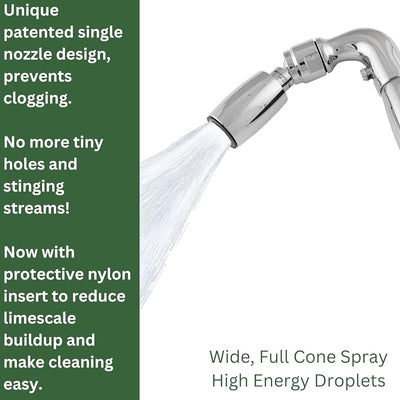 Cabezal ducha mano metal sólido WaterSense 1.5 GPM cromado