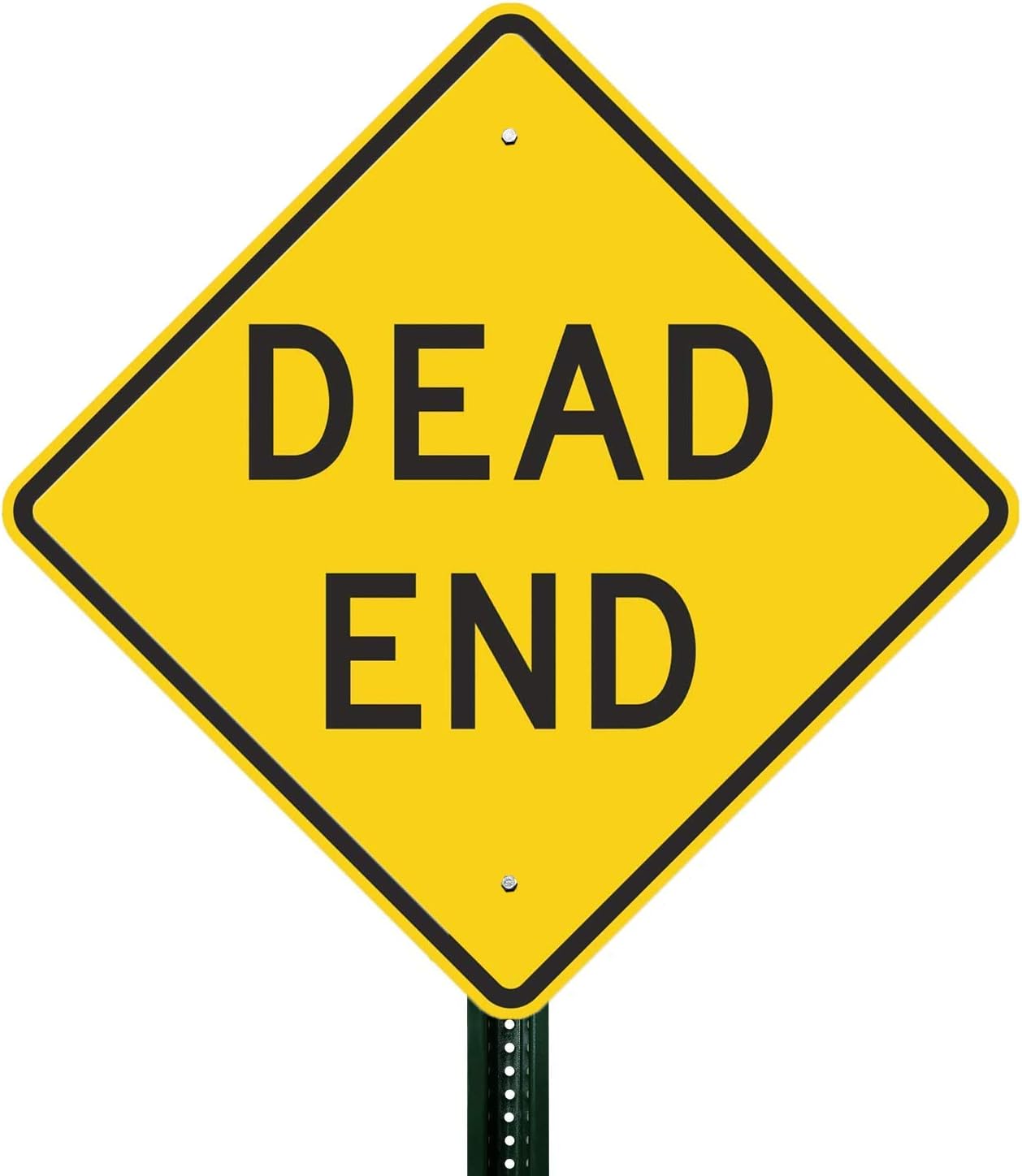 Cartel Dead End aluminio reflectante 24x24"