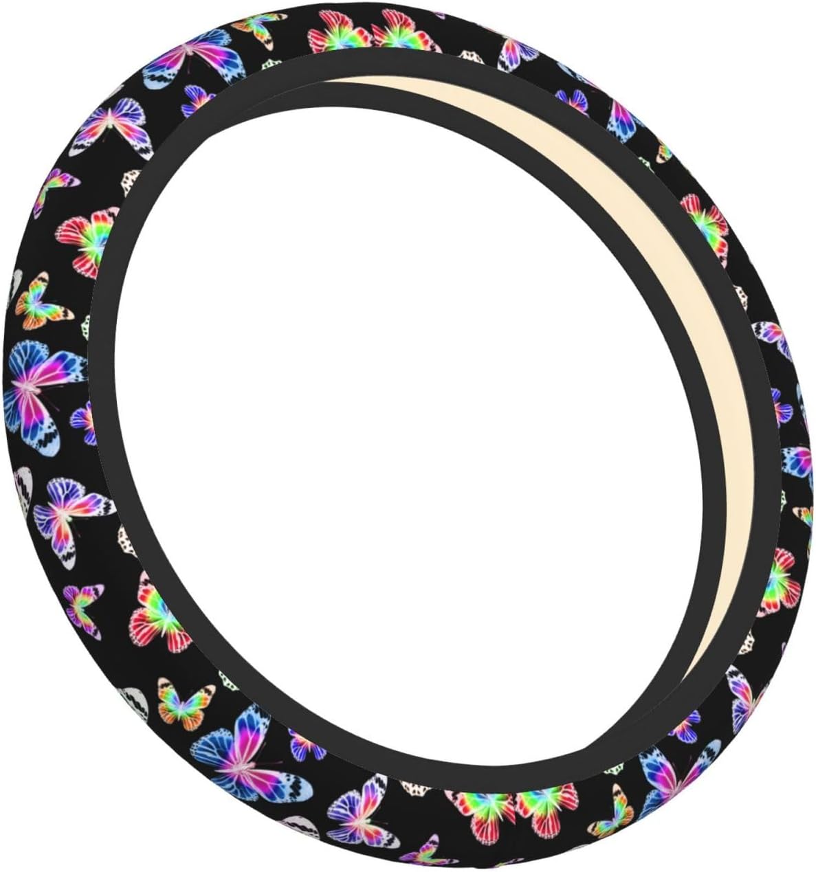 Funda volante mariposa brillante antiderrap de neopreno