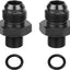 2 Adaptadores Riel Combustible 8an a 6an Aluminio Anodizado Negro