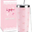Vaso térmico acero inox con lazo rosa para mujer