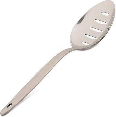 Cuchara ranurada acero inox 18/10 9pulg plateada para untar
