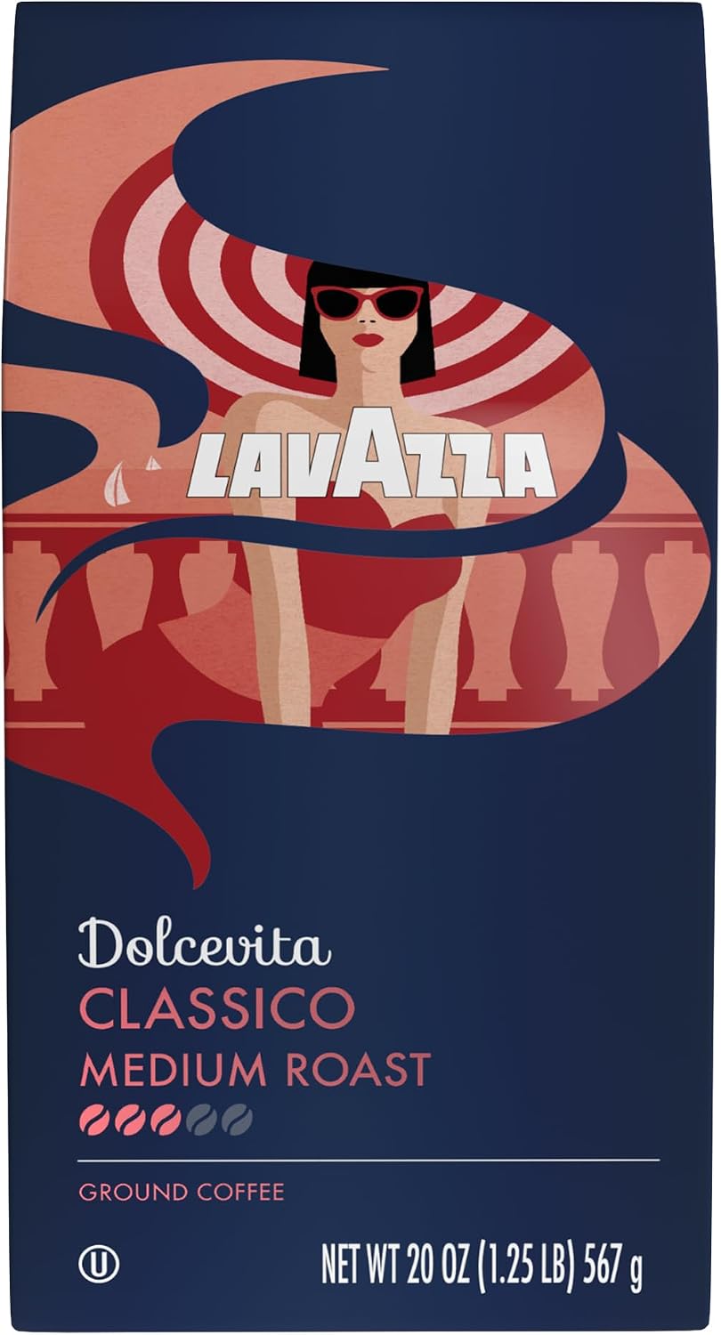 Café molido Lavazza Classico tostado medio 20oz pack 2
