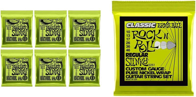 Cuerdas guitarra eléctrica 10-46 pack 6 nickel