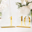 Números mesa boda arco esmerilado 1-10 acrílico 5x7pulg dorado