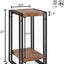 Mesa soporte plantas 22" 2 niveles marrón