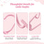 Perchas bebé plástico 11" color rosa 20uds