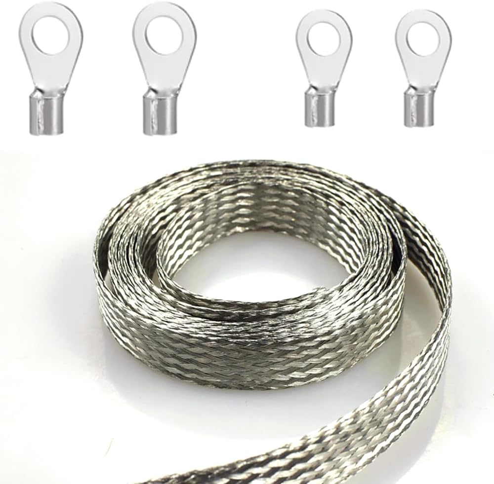 Cable trenza cobre estañado plano 6mm 5m
