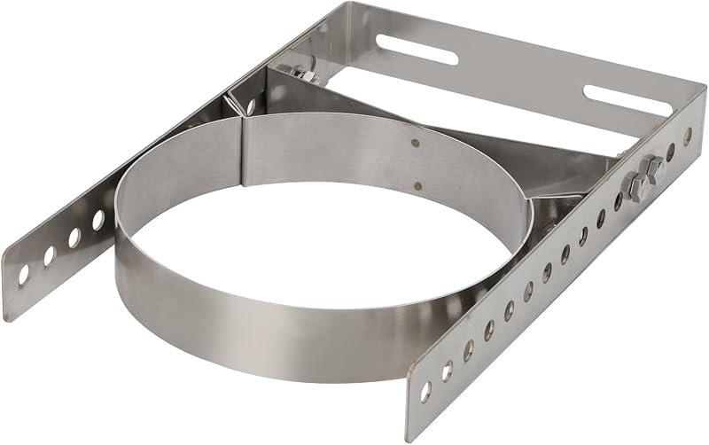 Soporte pared tubo chimenea 6" acero inox 304