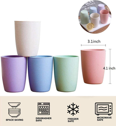Vaso reutilizable irrompible trigo 12oz multicolor