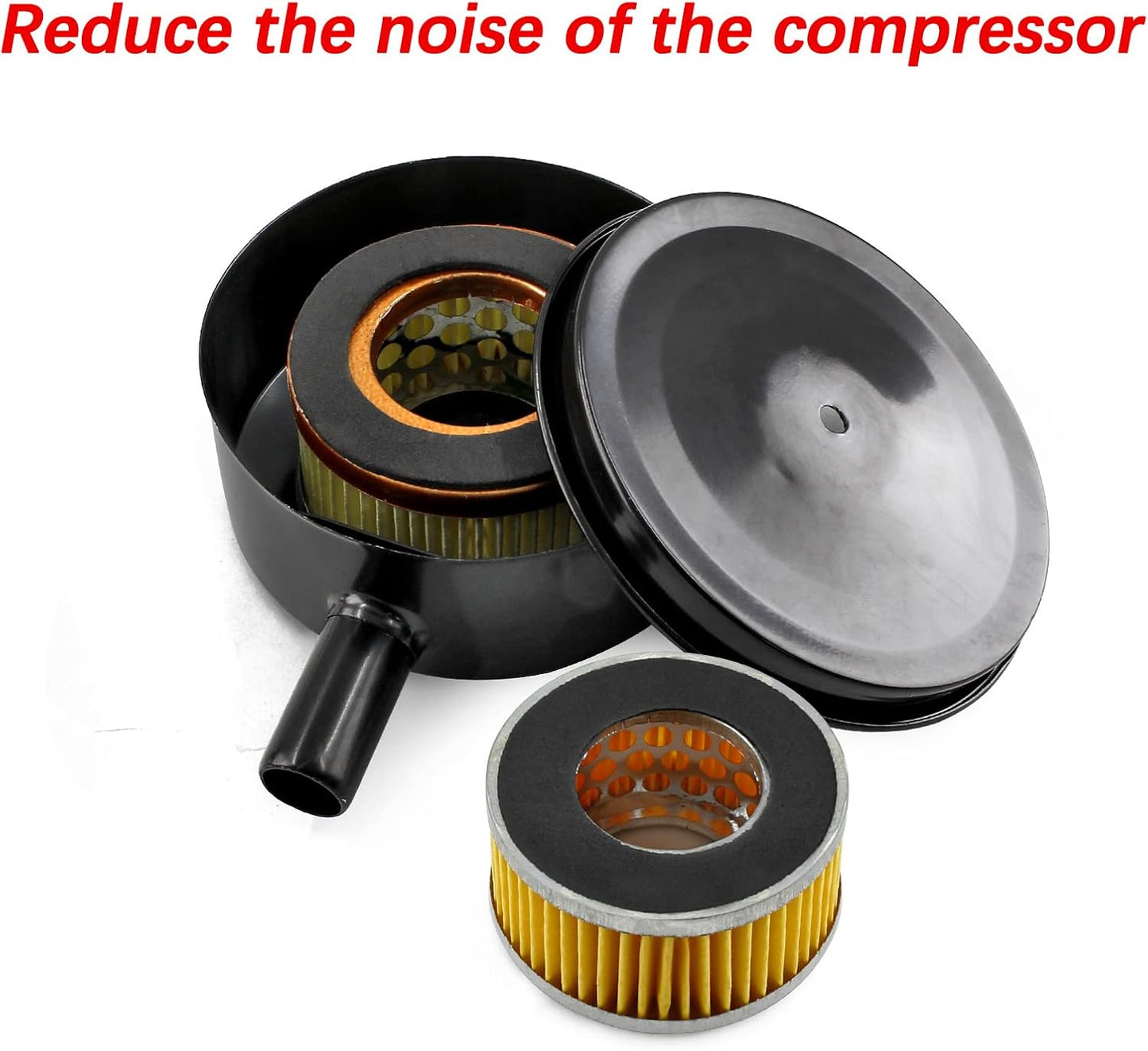 Silenciador filtro rosca 1/2pulg compresor aire metal